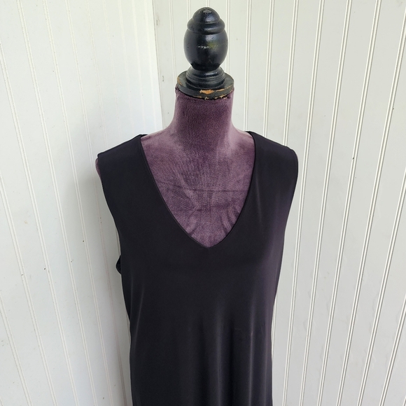 Last Tango Women's Black Stretch Maxi Sleeveless Dress Long USA Sz XL - Picture 2 of 10